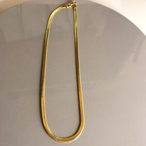 18k Gold Plated Smooth Snake Necklace 18” Women